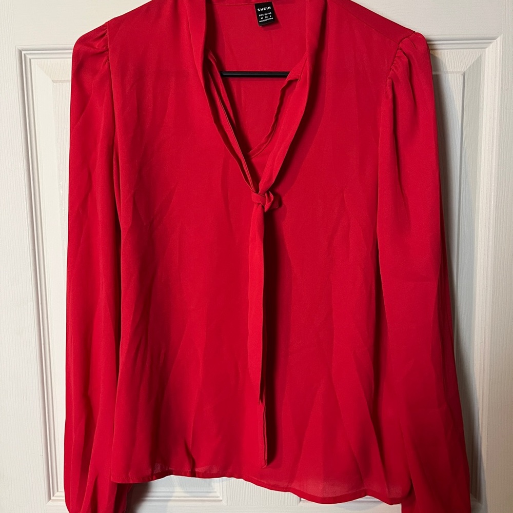 103. SHEIN size US 6 red blouse